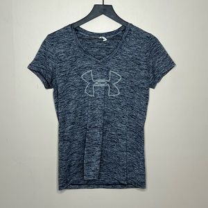Heathered Blue Under Armour V-neck tee
